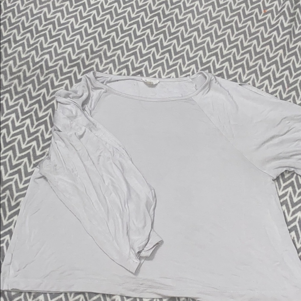 Cute grey blouse!